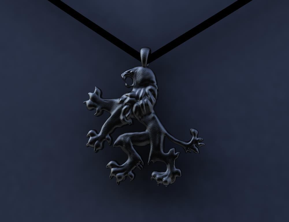 black lion necklace