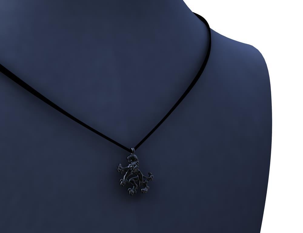 black lion pendant