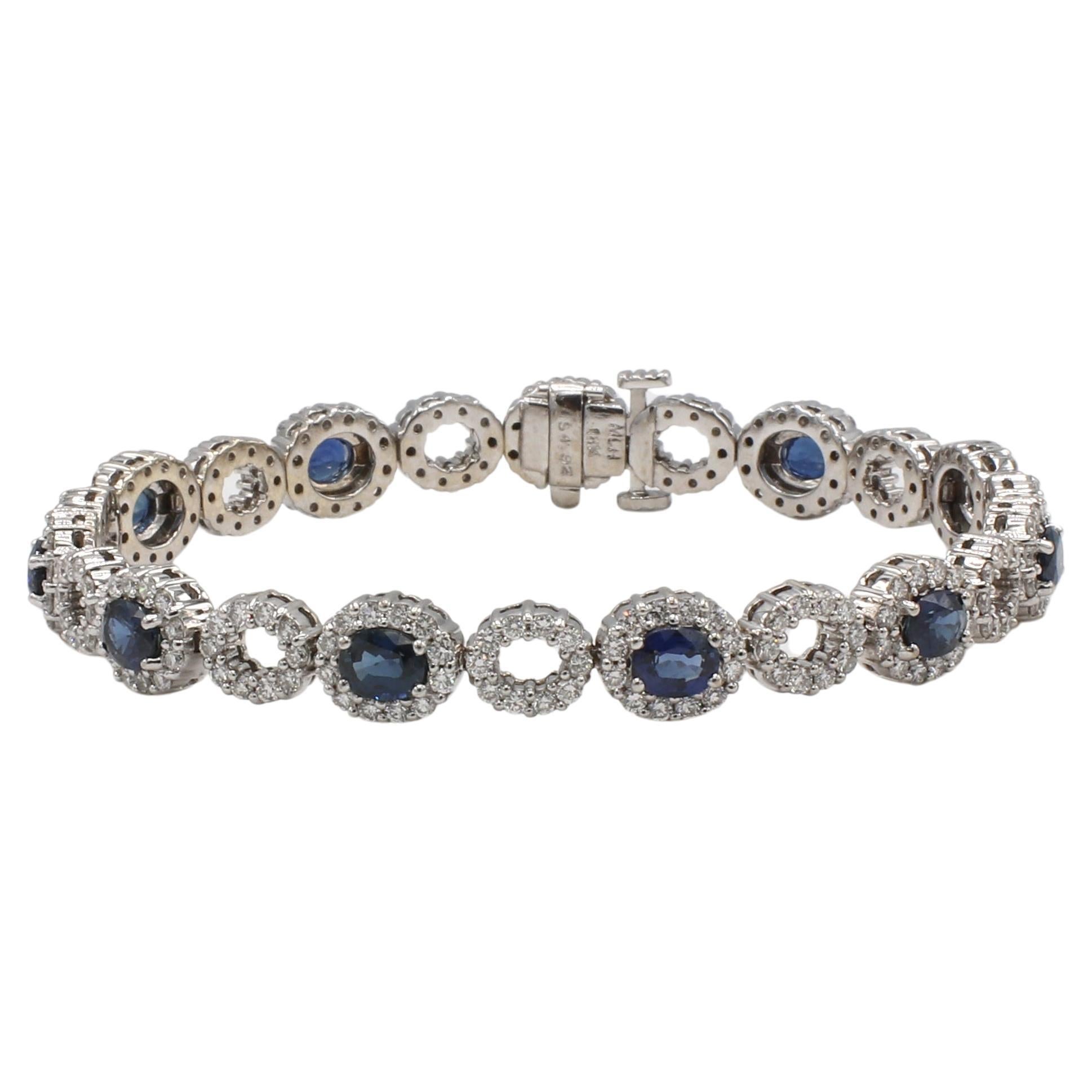 Sapphires Diamonds White Gold Tennis Bracelet at 1stDibs chris evert tennis bracelet, chris