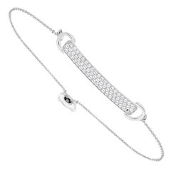 Bracelet Bolo en or blanc 18 carats avec diamants de 1 2/5 carat