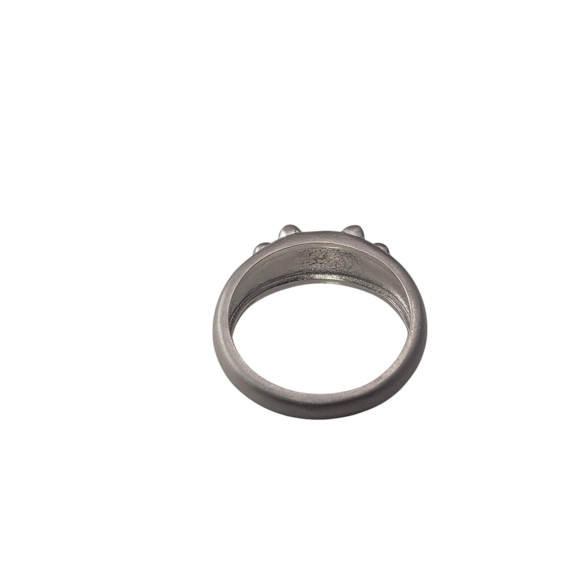 Women's 18 Karat White Gold Bongo Cat Ring Size 7.5-7.75 #21038 For Sale