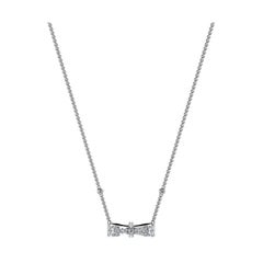 18 Karat White Gold Bow-Tie Diamond Necklace '1/5 Carat'