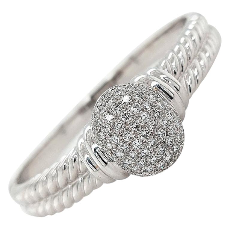 Solid 18 Karat White Gold Luxury Bangle, Bracelet Set with Diamonds For Sale at 1stDibs white