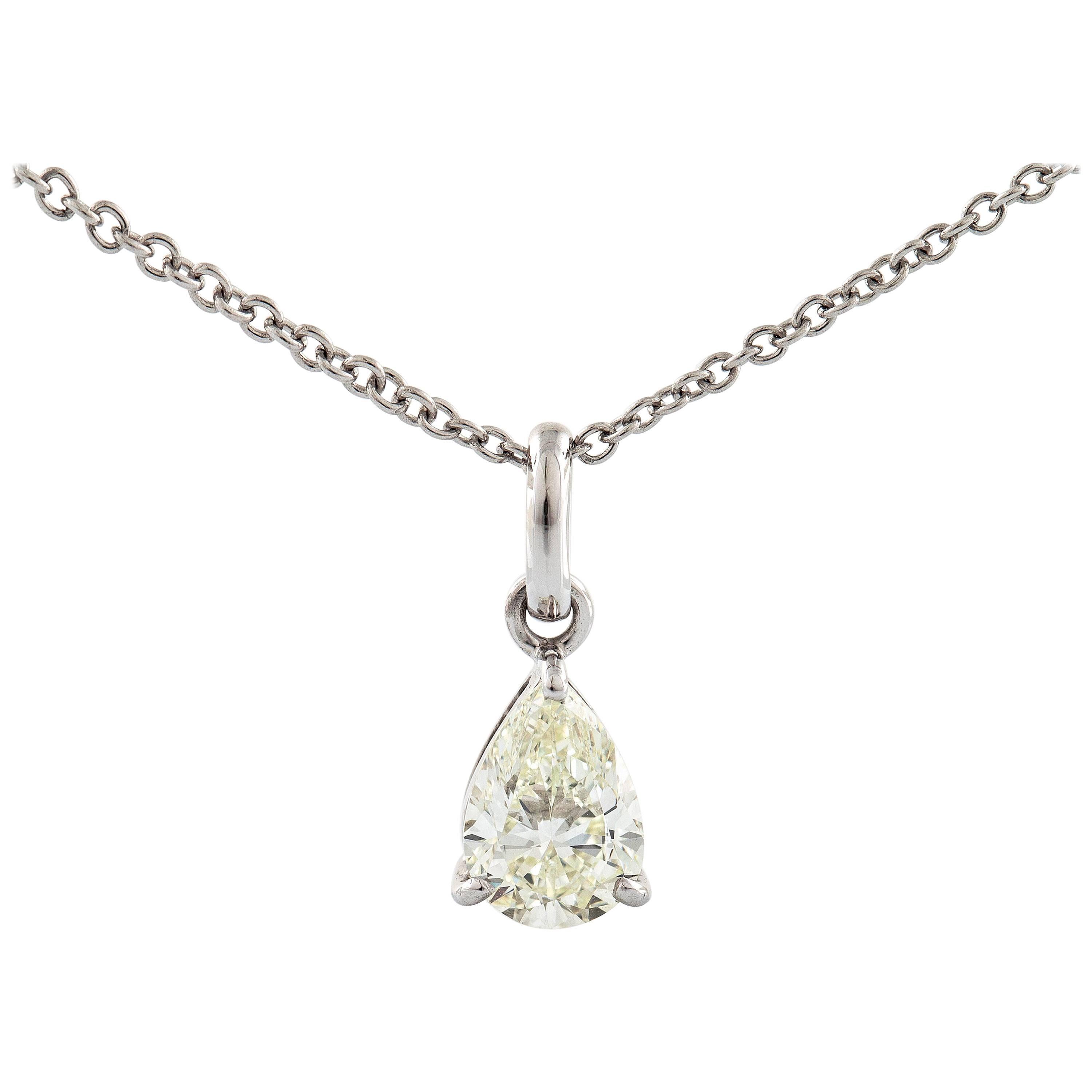 18 Karat White Gold Brilliant Cut Diamond Necklace For Sale