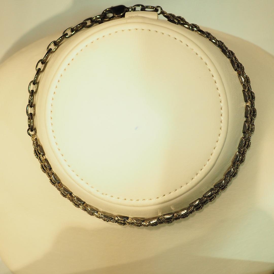 Modern 18 Carat White Gold Brown Diamond Necklace For Sale
