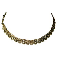 18 Karat Weißgold Halskette mit braunen Diamanten