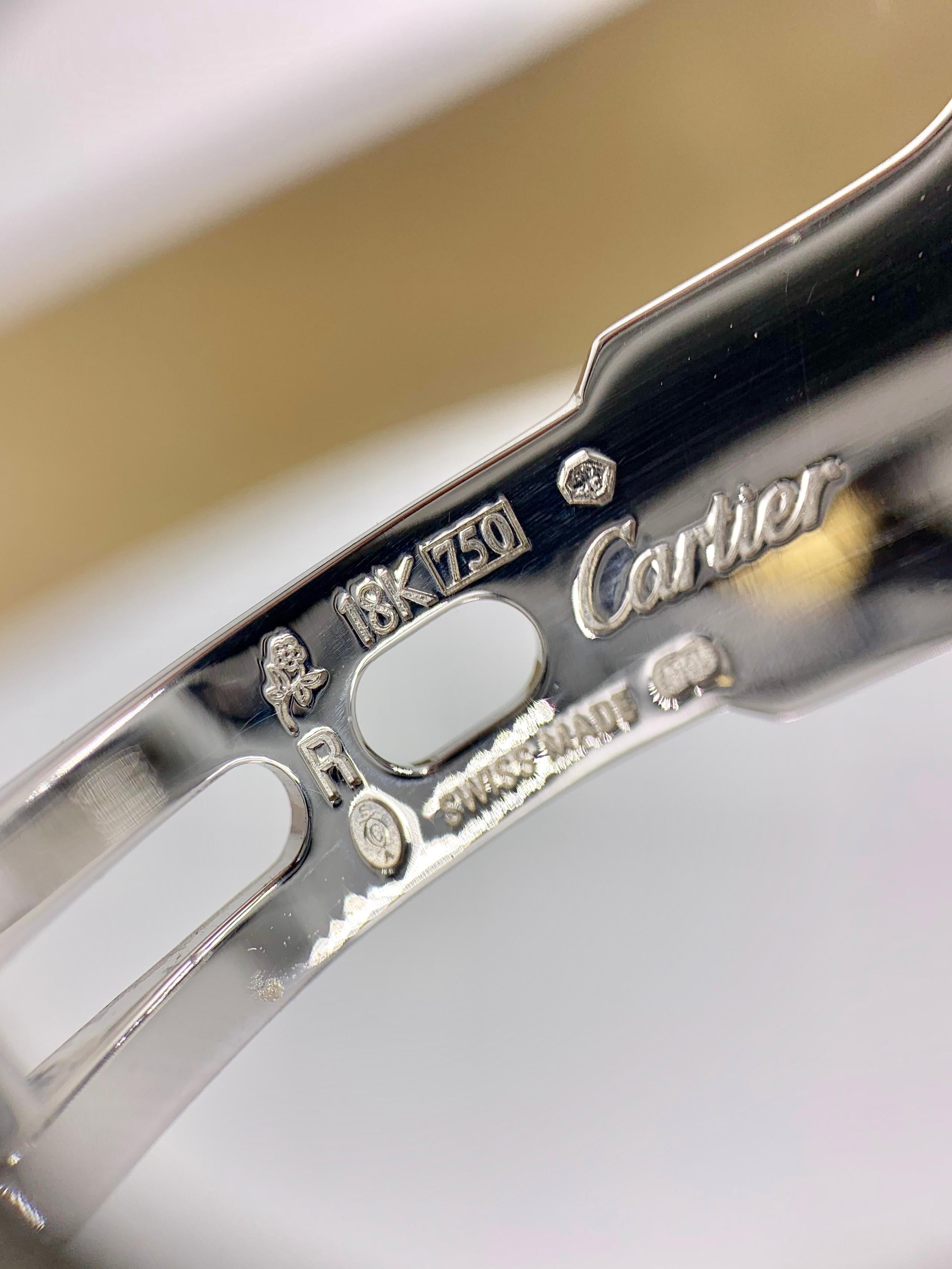 Women's Cartier 18 Karat White Gold Baignoire Allongée Diamond Watch