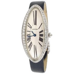 Cartier 18 Karat White Gold Baignoire Allongée Diamond Watch