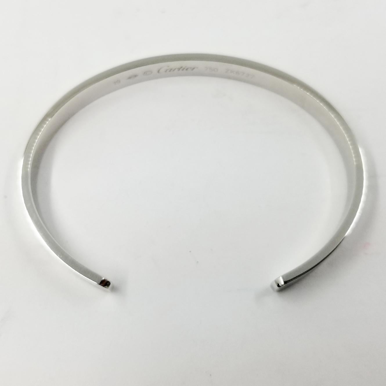 cartier white gold mens bracelet