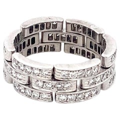 18 Karat White Gold Cartier Ring