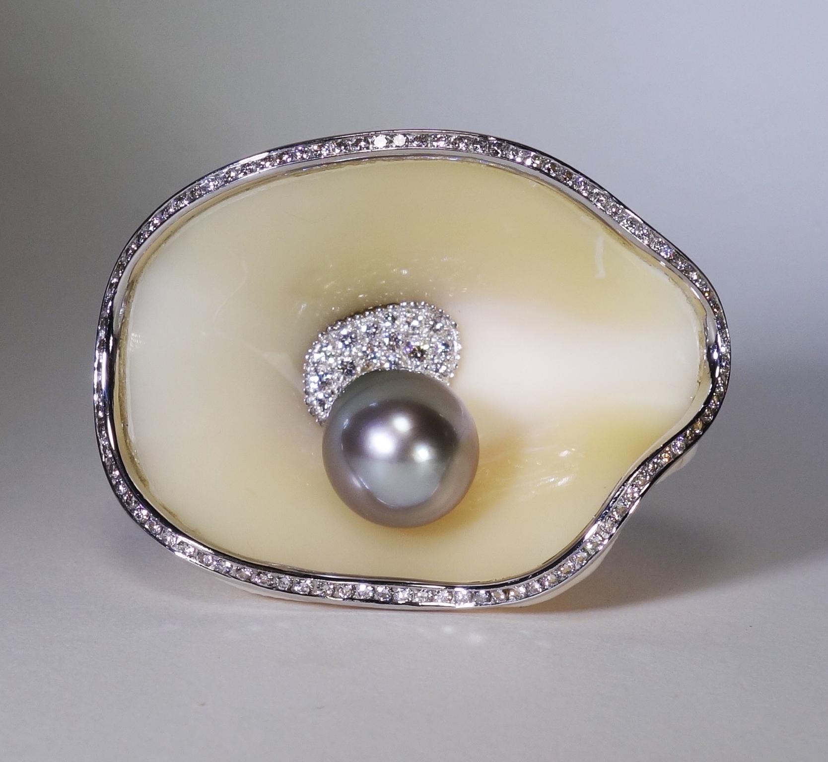 abalone pearl ring