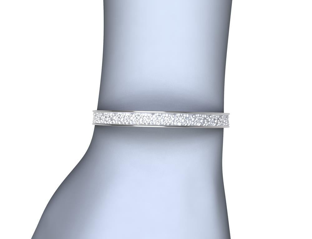 Bracelet jonc à bulles champagne en or blanc 18 carats en vente 2