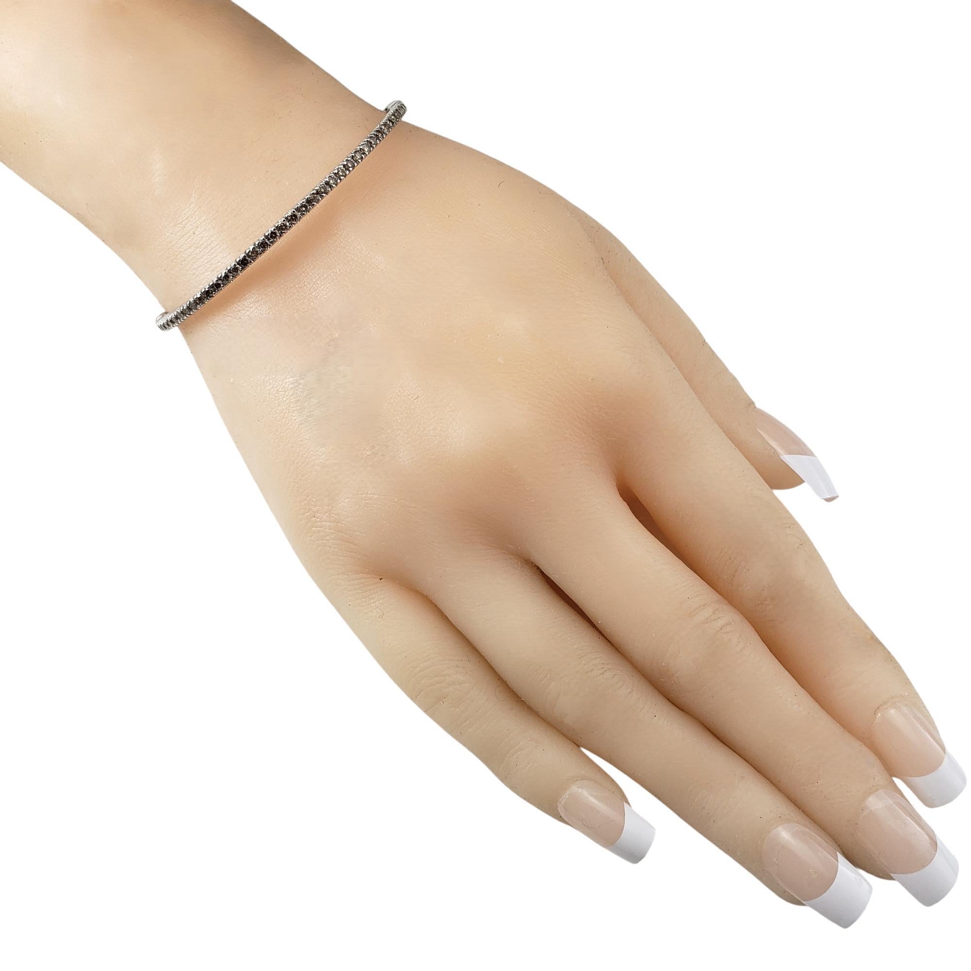 Pulsera de oro blanco de 18 quilates con diamantes y champán #20789 en venta 1