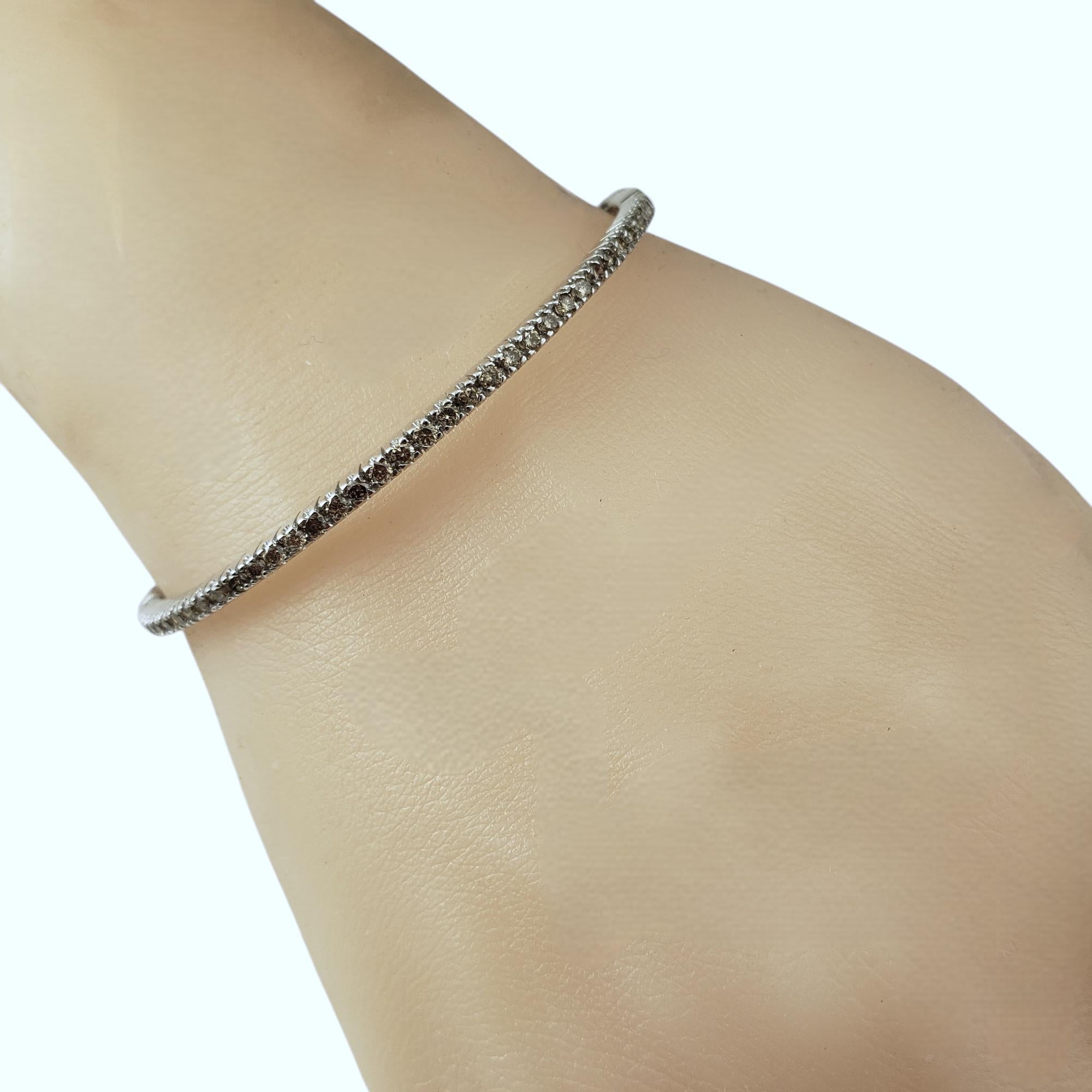 Pulsera de oro blanco de 18 quilates con diamantes y champán #20789 en venta 2