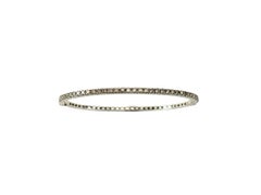 18 Karat White Gold Champagne Diamond Bangle Bracelet #20789