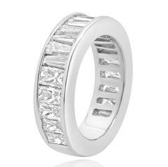 18 Karat White Gold Channel Set Custom Cut Diamond Band