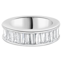 18 Karat White Gold Channel Set Custom Cut Diamond Band