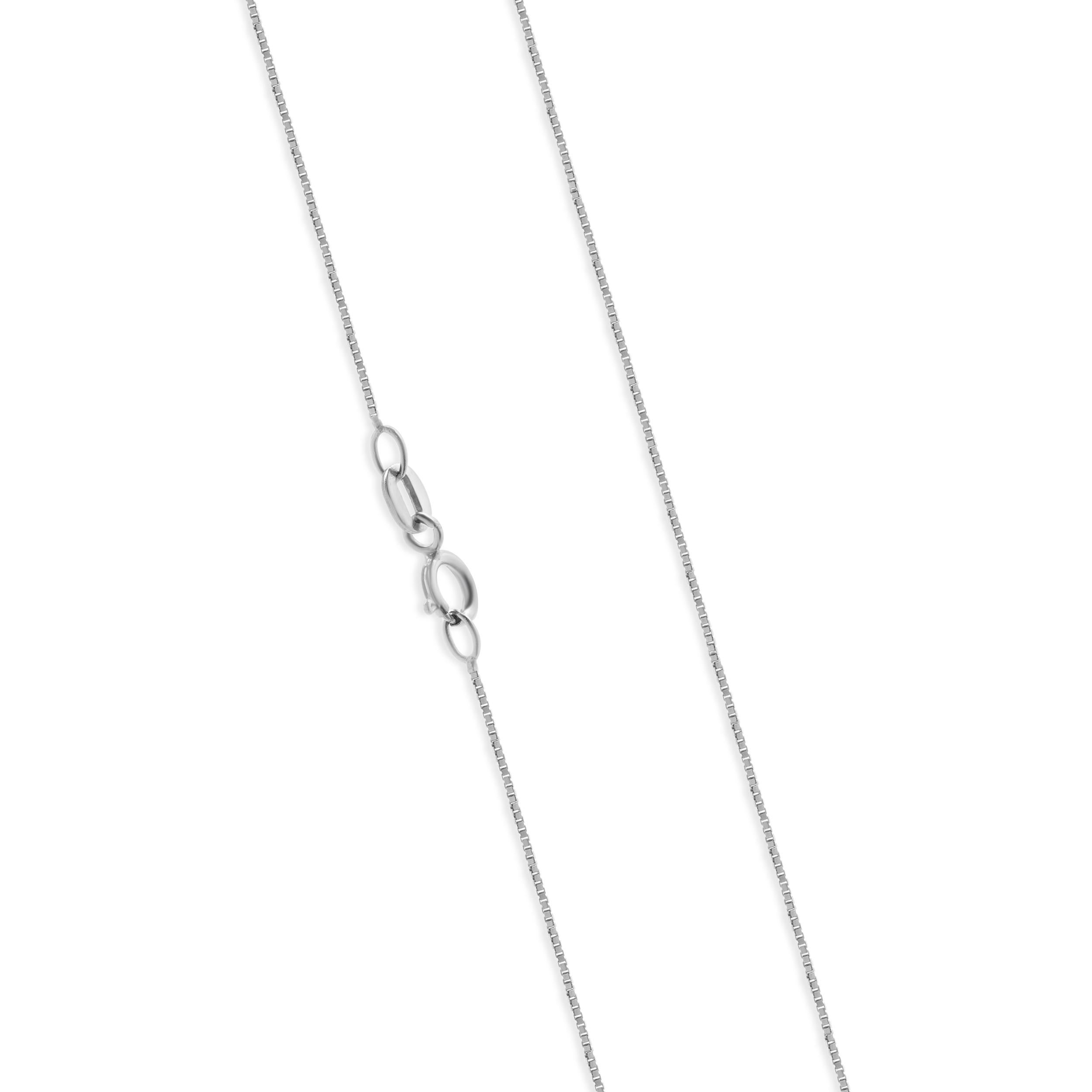 18 Karat White Gold Channel Set Diamond Drop Necklace In Excellent Condition For Sale In Scottsdale, AZ