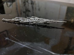 Eighteen Karat White Gold Contemporary Men Juniper Brooch with Diamonds