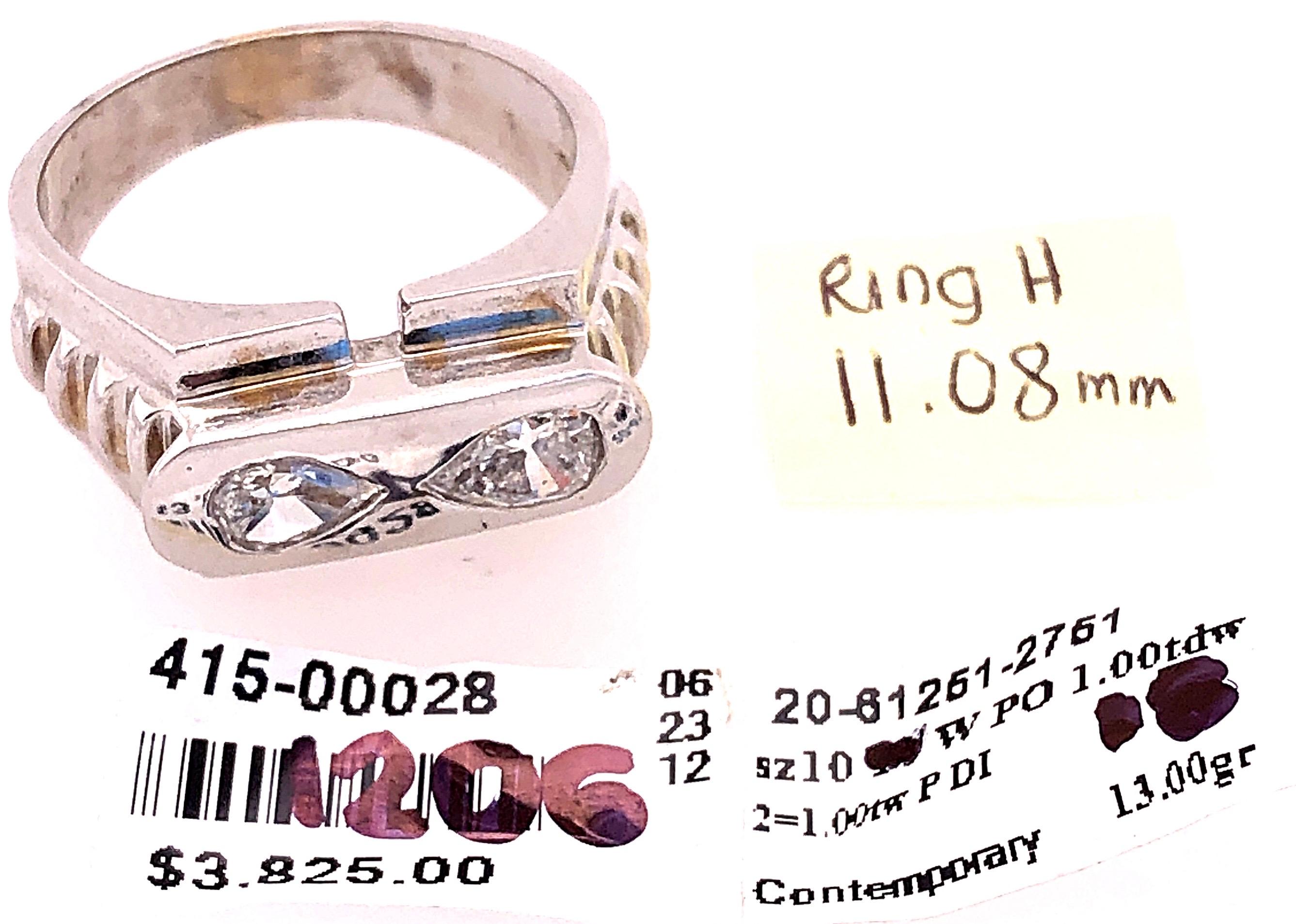 Zeitgenössischer Ring aus 18 Karat Weißgold mit Diamanten im Angebot 7