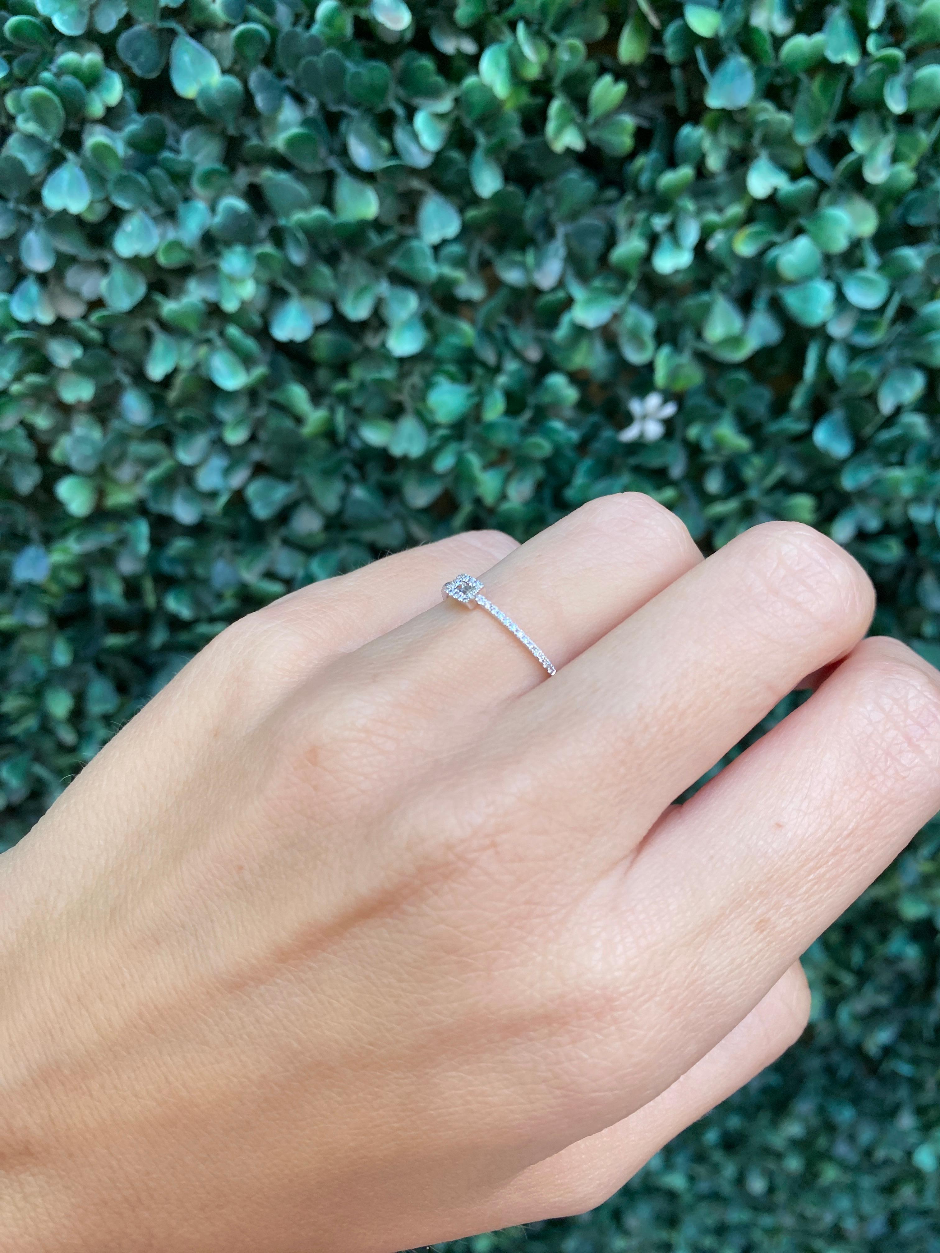 9ct White Gold Brilliant & Baguette Diamond Halo Ring - 0.25ct Diamonds main image 1