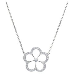 18 Karat White Gold Daisy 0.30 Cttw. Diamond Necklace by Gumuchian 18 Karat White Gold Daisy 0.30 Cttw. Diamond Necklace by Gumuchian