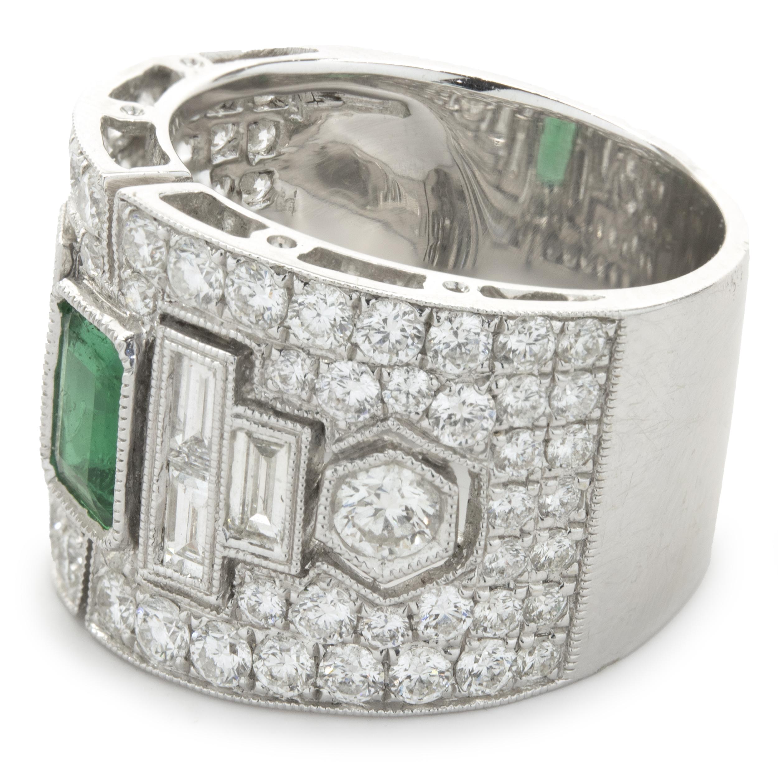 emerald cigar band ring