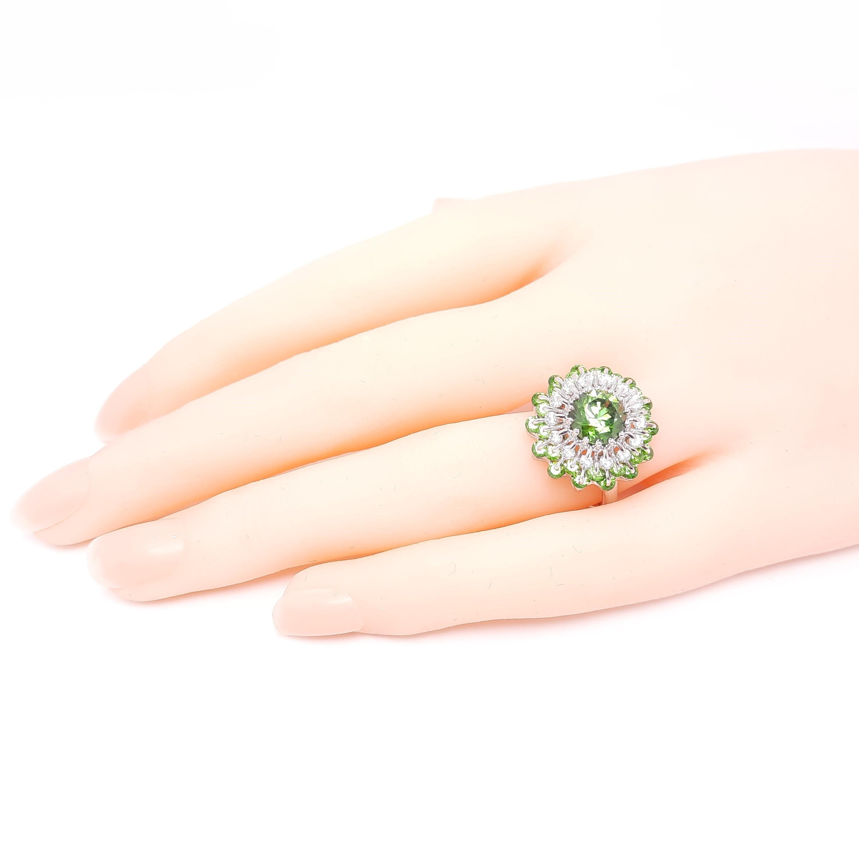 customize demantoid garnet engagement rings