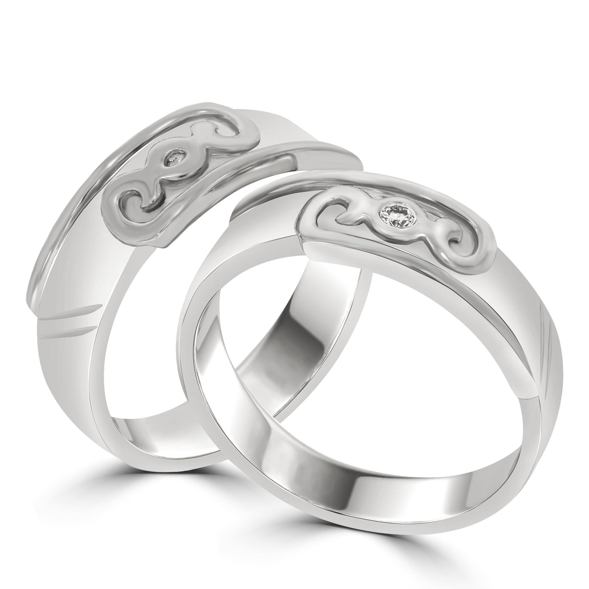 Anello con diamante Devotion in oro bianco 18 carati in vendita 1