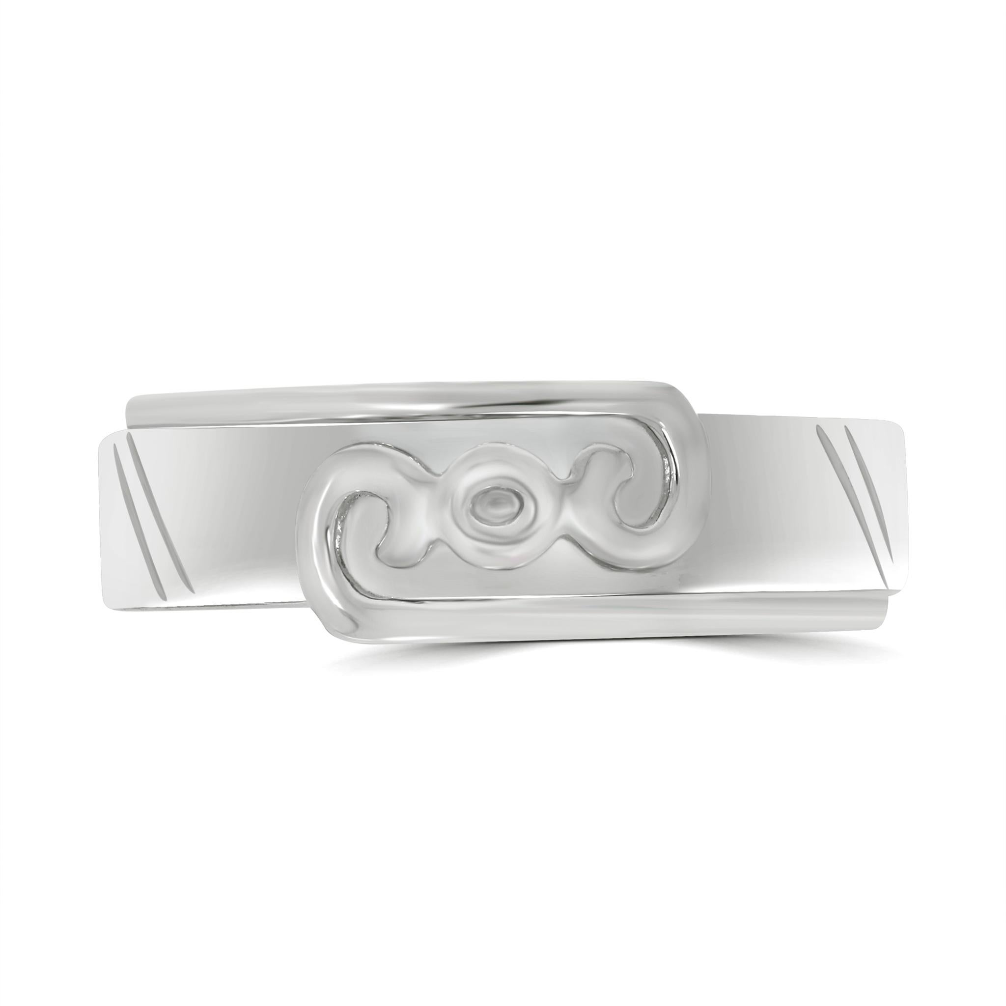 Anello della devozione in oro bianco 18 carati in vendita 1