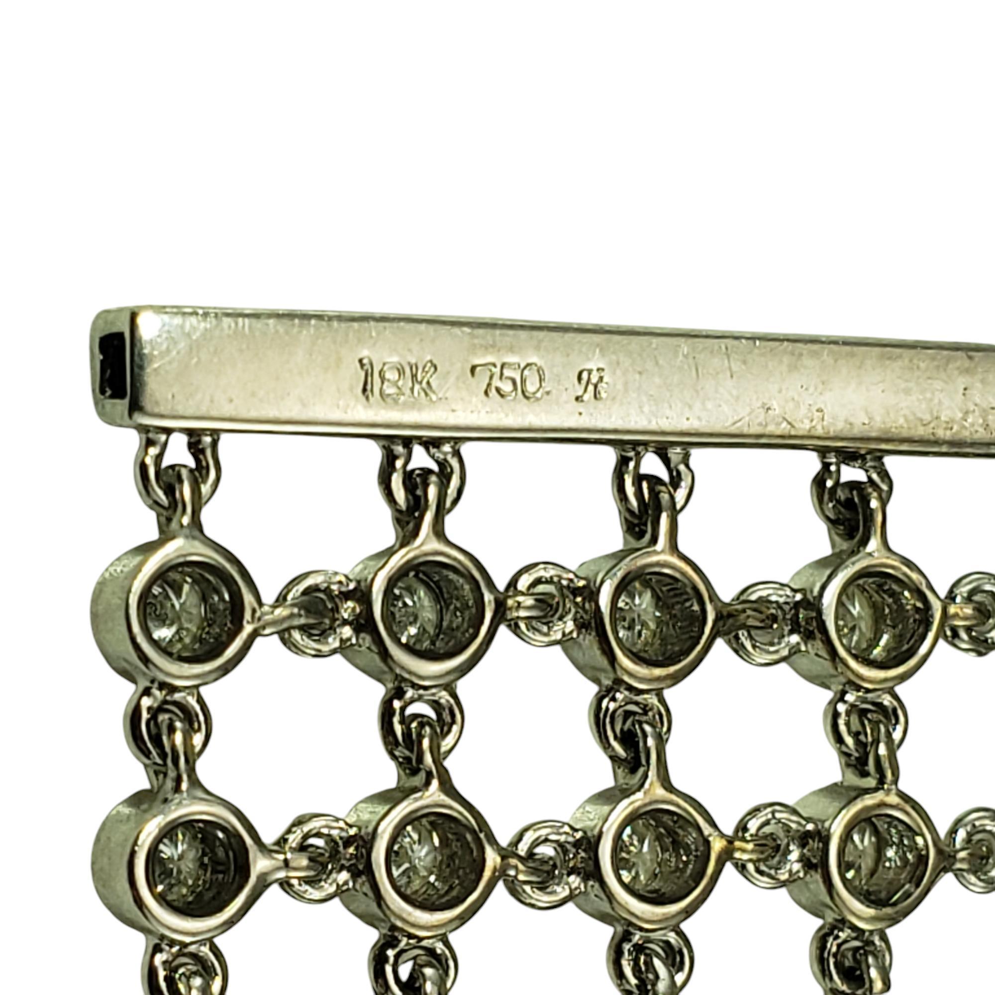 18 Karat White Gold Diamond 5 Row Mesh Bracelet #19590 For Sale 1