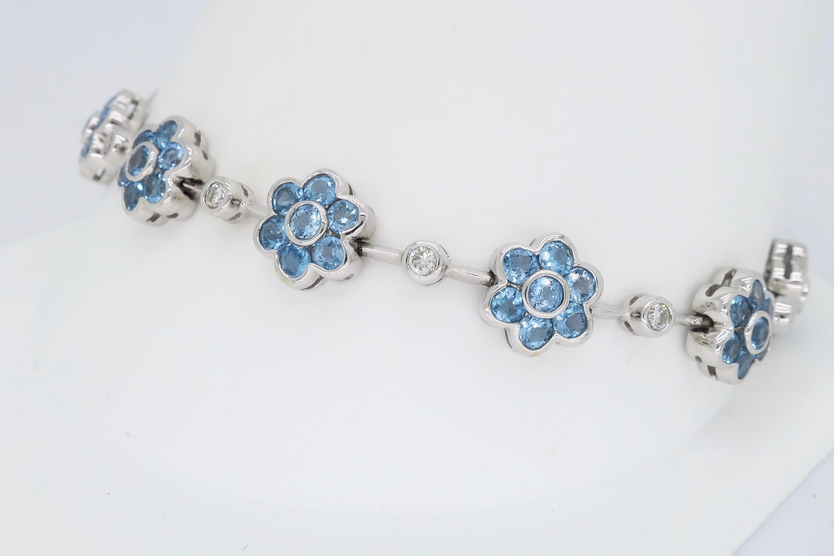 blue flower bracelet