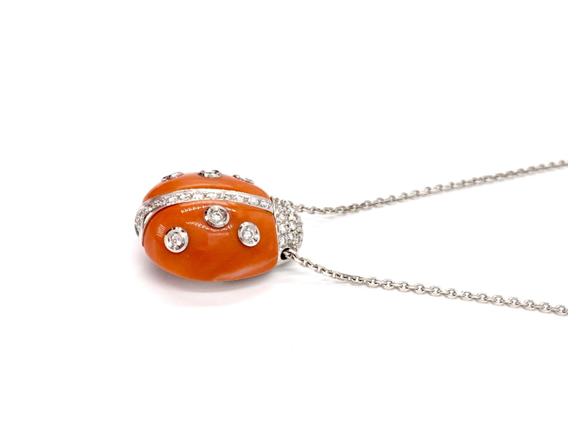 diamond ladybug necklace