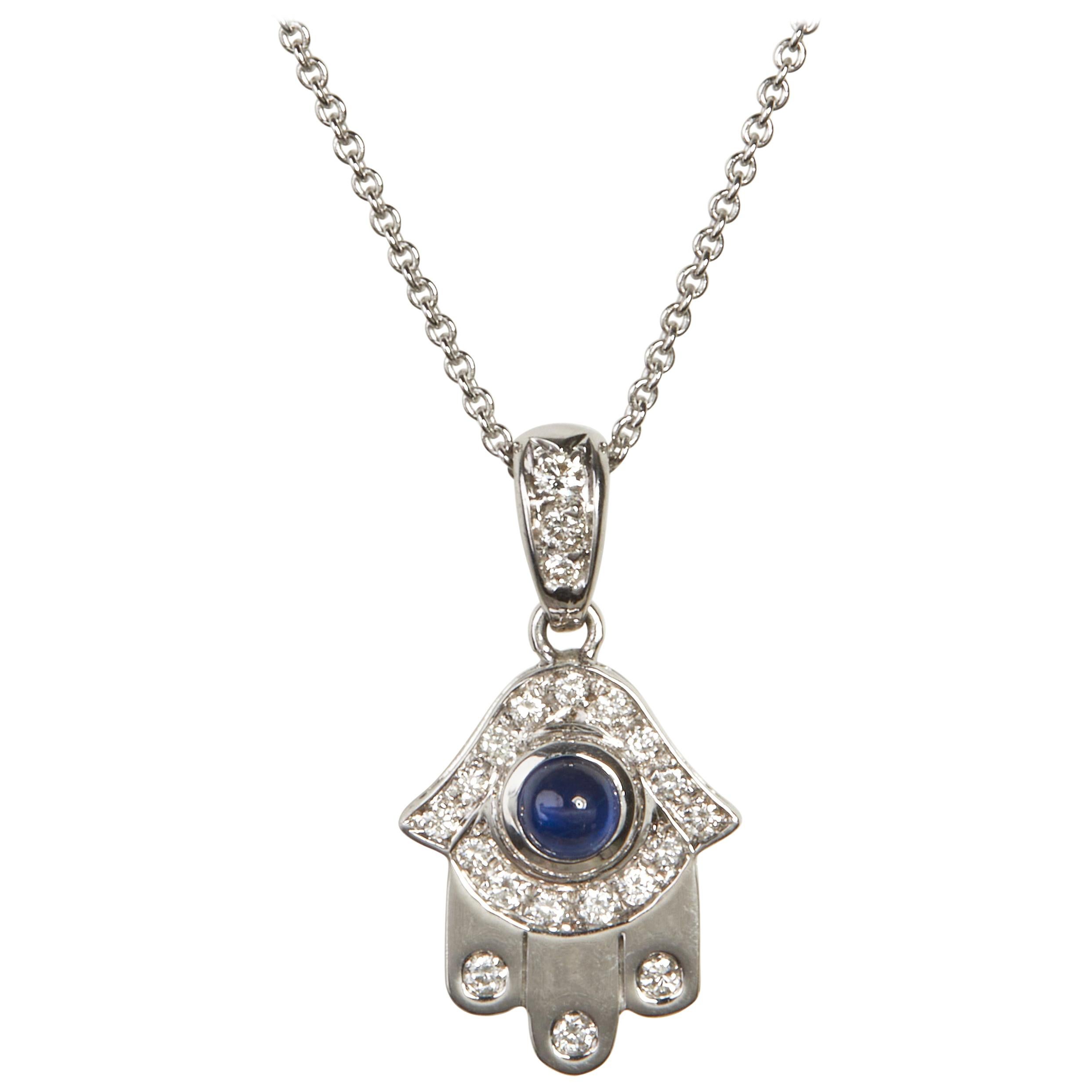 18 Karat Gold, Diamond, Sapphire and Enamel Ladybug Pendant Necklace