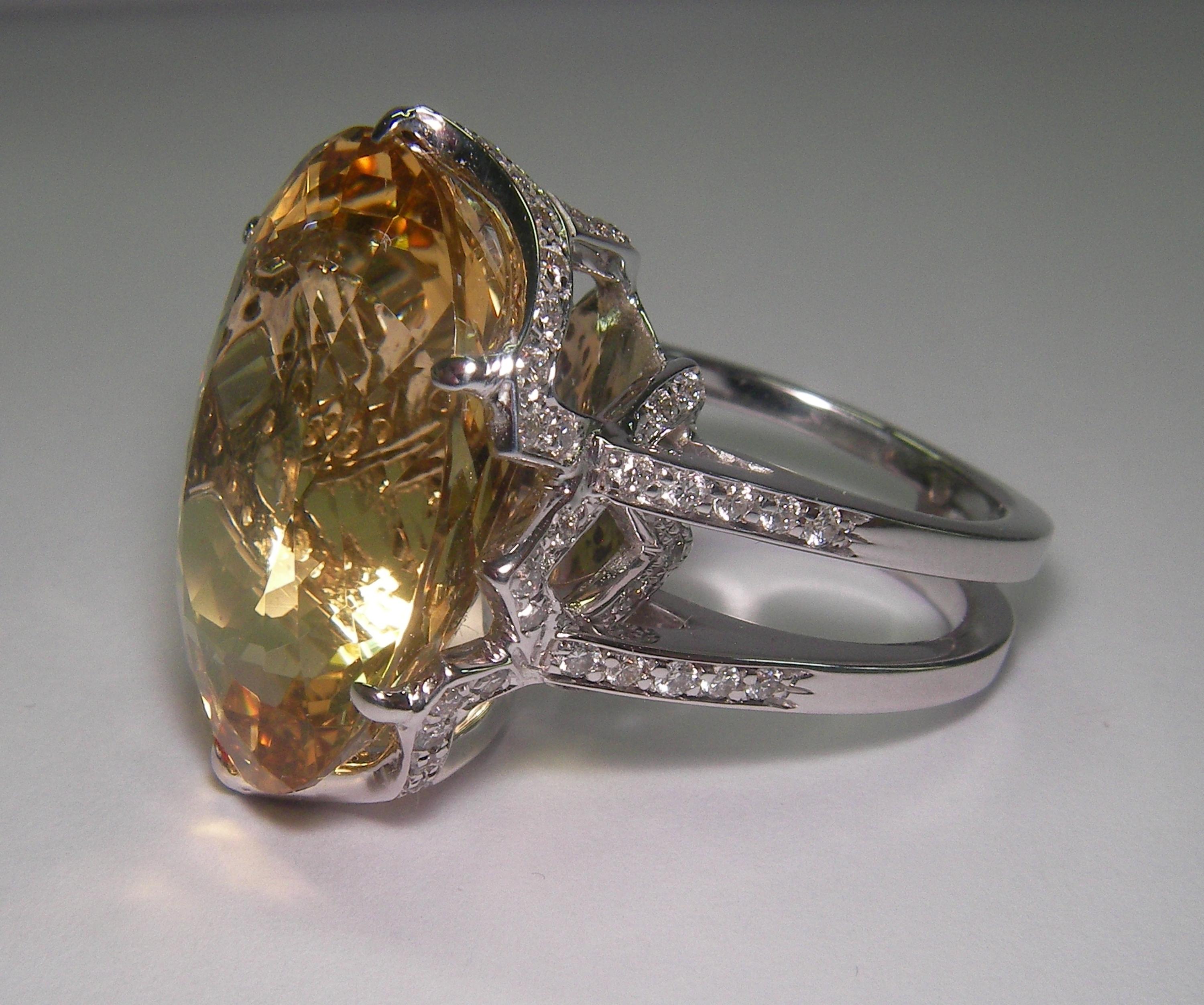 golden beryl ring