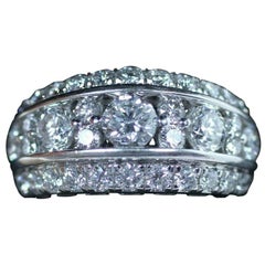 18 Karat White Gold Diamond Anniversary Ring