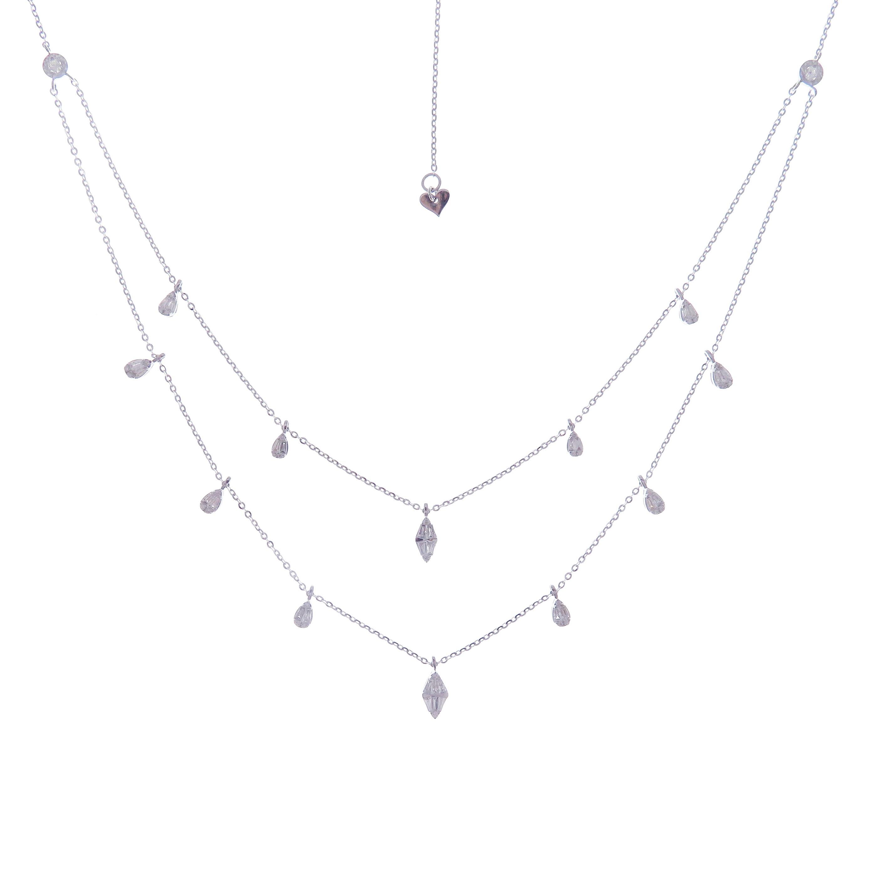 double strand diamond necklace