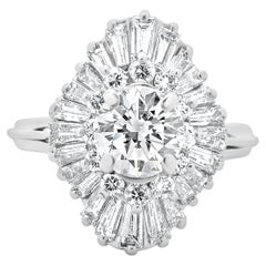Anillo Bailarina de Diamantes de Oro Blanco de 18 Kilates