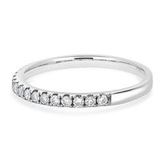 18 Karat White Gold Diamond Band