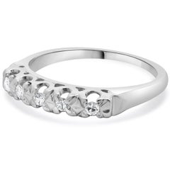 18 Karat White Gold Diamond Band
