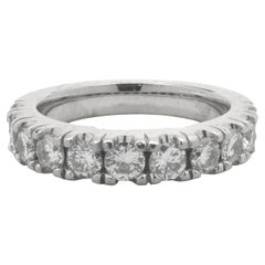 18 Karat White Gold Diamond Band