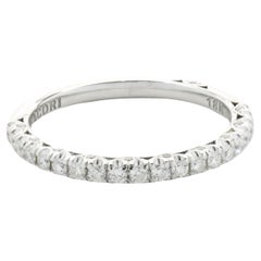 18 Karat White Gold Diamond Band