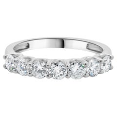 18 Karat White Gold Diamond Band