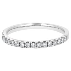 18 Karat White Gold Diamond Band