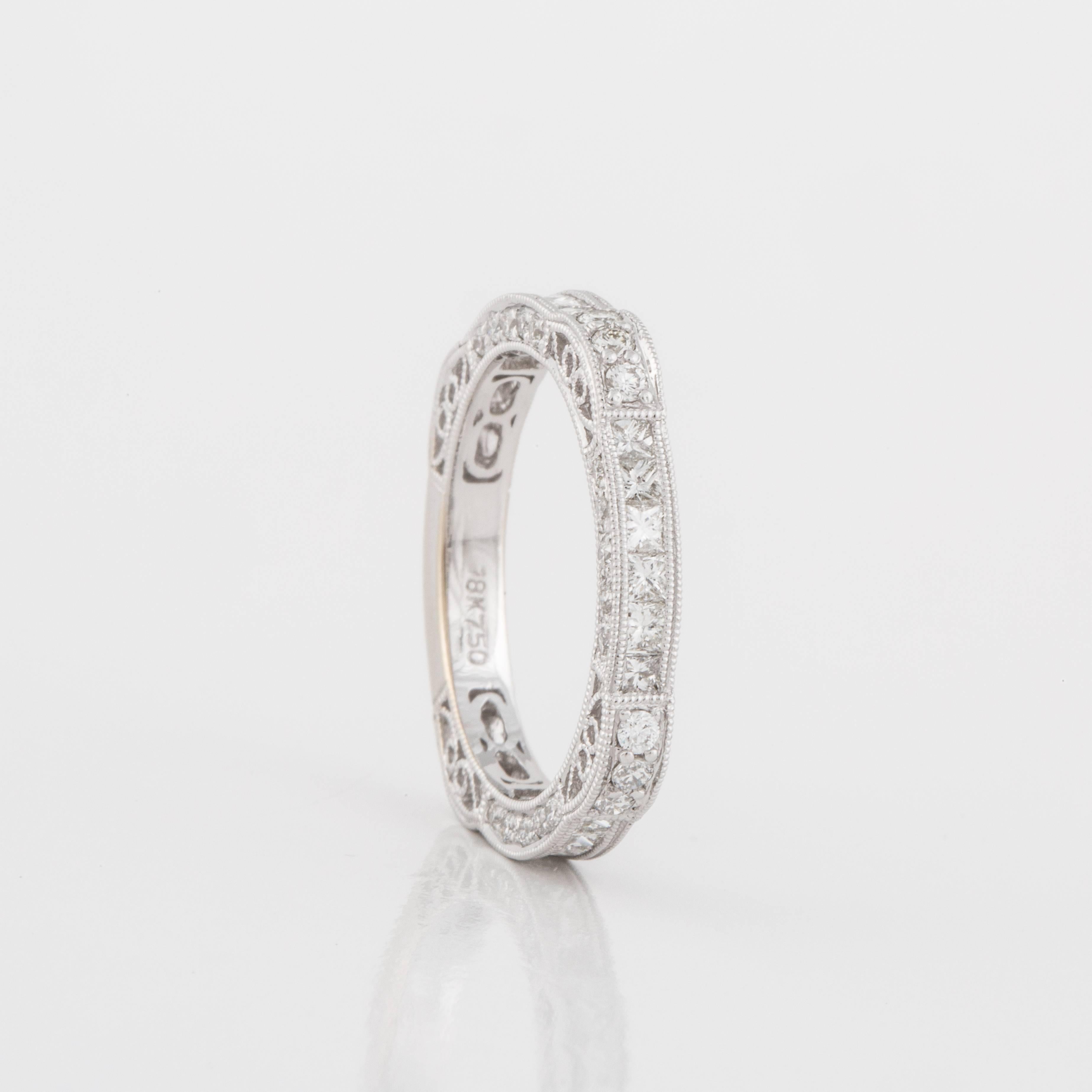 Mixed Cut Mixed-Cut Diamond Eternity Band in 18K White Gold