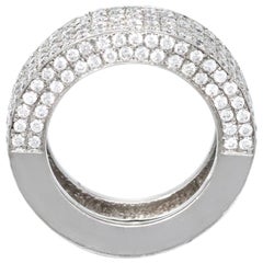 18 Karat White Gold Diamond Band Ring