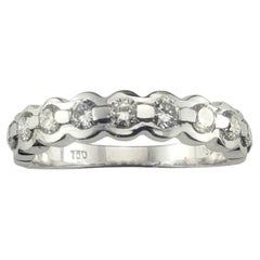 18 Karat White Gold Diamond Band Ring Size 6.75 #19488