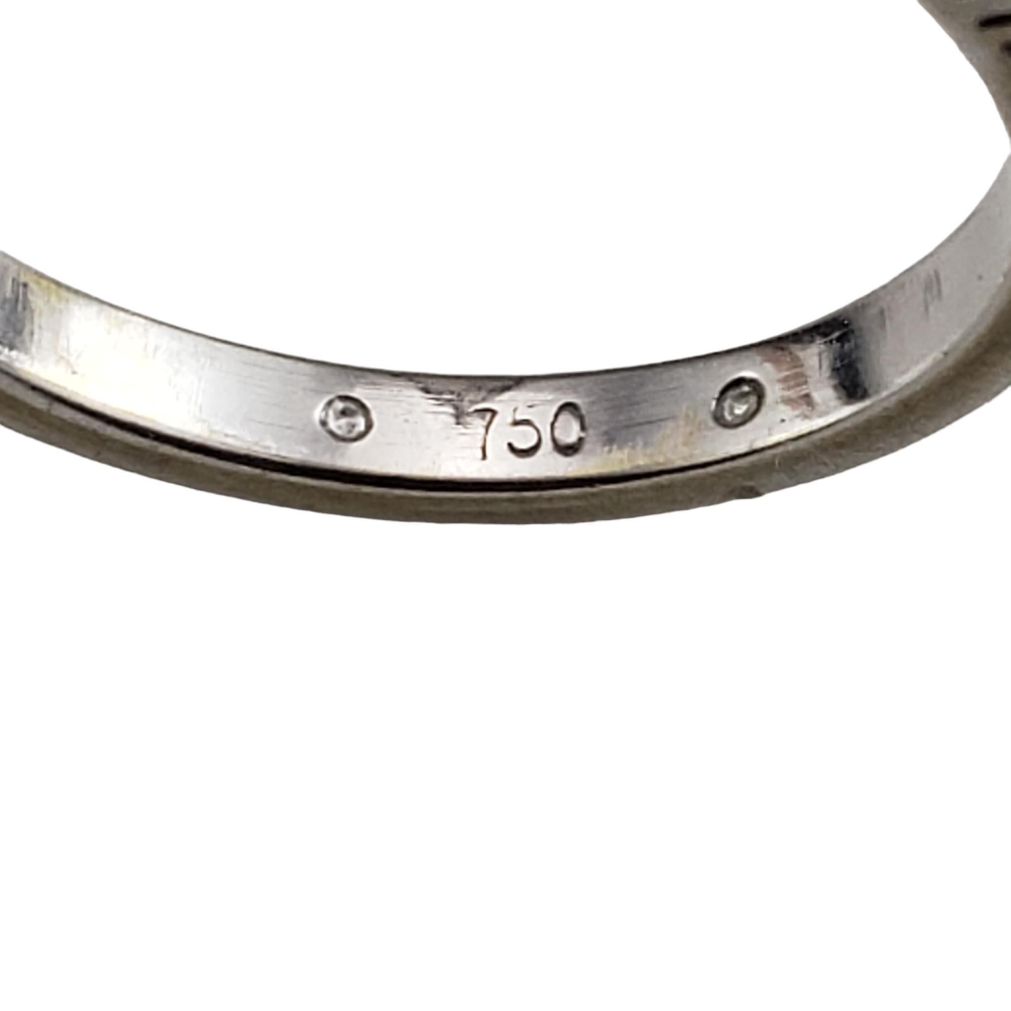 Women's 18 Karat White Gold Diamond Band Ring Size 7 #16119 For Sale