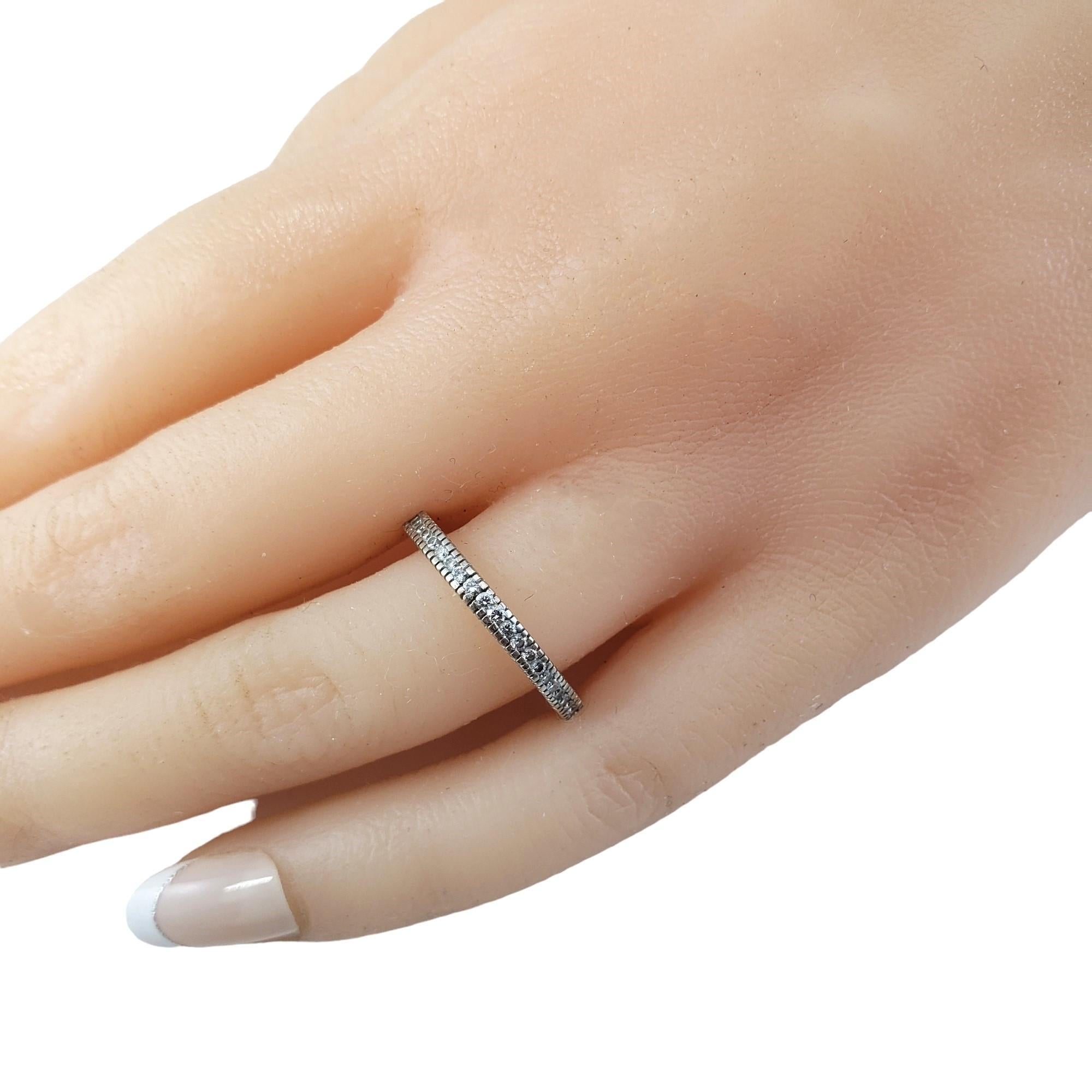 18 Karat White Gold Diamond Band Ring Size 7 #16119 For Sale 2