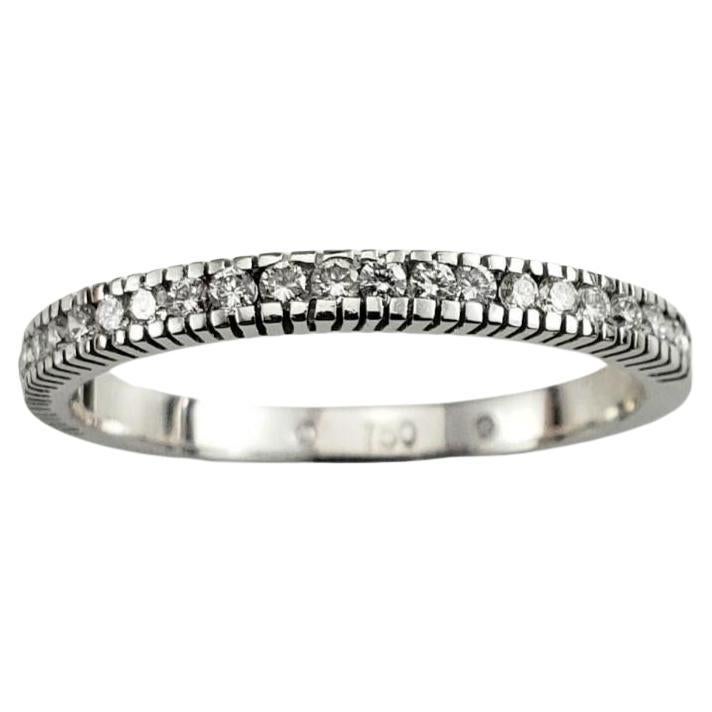 18 Karat White Gold Diamond Band Ring Size 7.25-7.5 #16115 For Sale